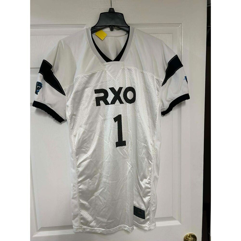 NFL Carolina Panthers Augusta RXO #1 White Football Jersey Shirt L